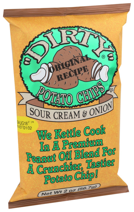 Dirty Potato Chips  Potato Sour Cream And Onion Potato Chips  2 Oz