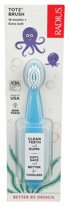 Radius Totz Toothbrush 18+ Months Extra Soft Clear Sparkle  1 Ea