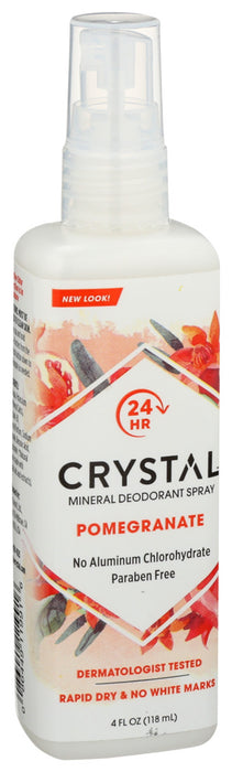 Crystal Deodorant Mineral Deodorant Spray  Pomegranate 4 Oz