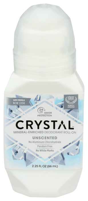 Crystal  Deodorant  Mineral Roll On  Unscented  1 Each  2.25 Oz