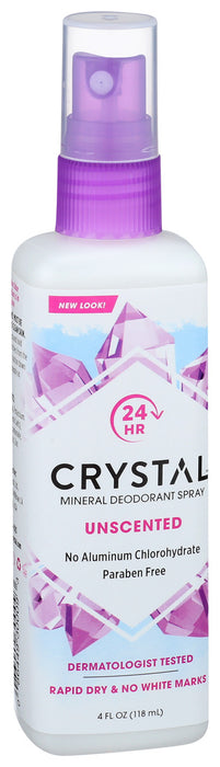 Crystal Deodorant  Mineral Deodorant Spray Unscented 1 Each 4 Oz