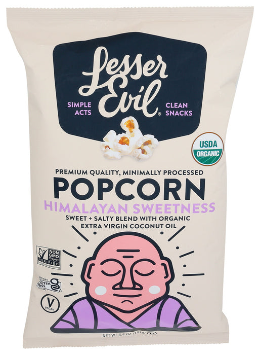 Lesser Evil  Organic Popcorn Himalayan Sweetness  7 Oz