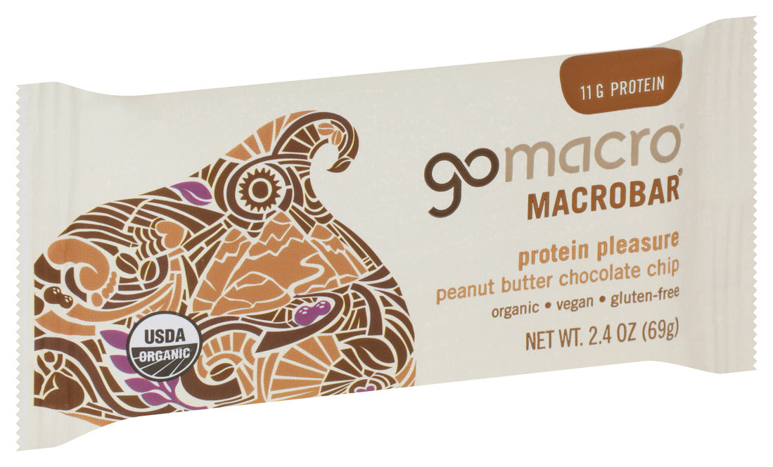 Gomacro  Organic Macrobar Peanut Butter Chocolate Chip   2.5 Oz