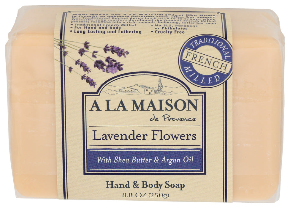 A La Maison  Bar Soap Lavender Flowers  1 Each  8.8 Oz