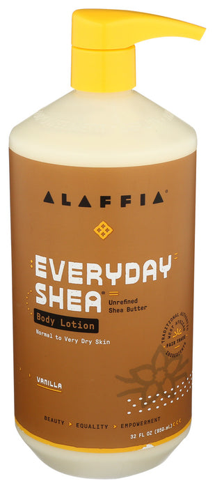 Alaffia  Everyday Shea Body Lotion Vanilla  1 Each  32 Oz