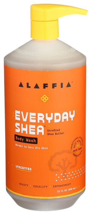 Alaffia Everyday Shea Unscented Body Wash 32 Oz