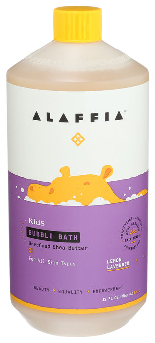 Everyday Alaffia Kids Bubble Bath With Shea Butter Lemon Lavender 32 Oz