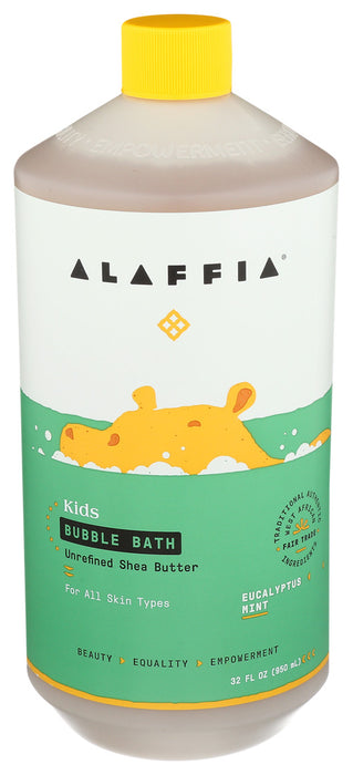 Everyday Alaffia Kids Bubble Bath With Shea Butter Eucalyptus Mint 32 Oz