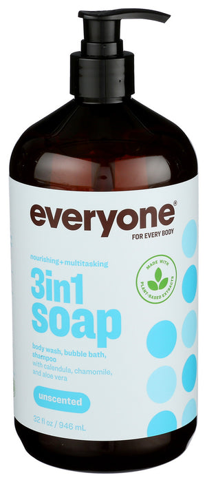 Everyone  Soap 3 In 1 Unscented  1 Each  32 Oz