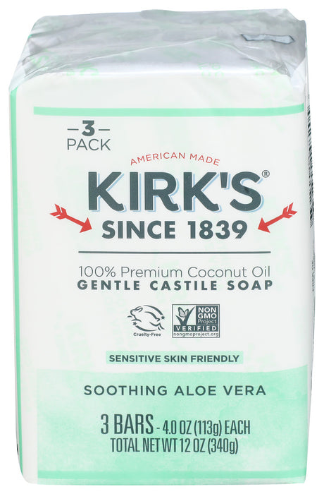 Kirk`S  Bar Soap Castile Soothing Aloe Vera  1 Each  3/4 Oz