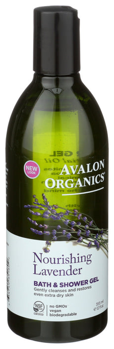 Avalon Organics Nourishing Lavender Shower Gel Lavender 1 Each 12 Oz