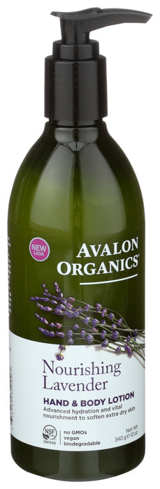 Avalon Organics  Hand And Body Lotion Lavender  1 Each  12 Oz