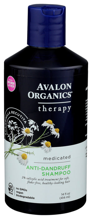 Avalon Organics  Medicated Shampoo Anti Dandruff  1 Each  14 Oz