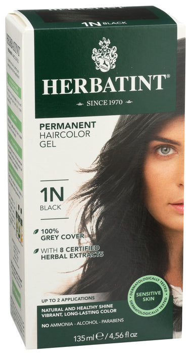 Herbatint  Permanent Haircolour Gel 1N Black  1 Each  4 Oz