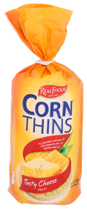 Real Foods  Tasty Cheese Flavored Corn Thins  4.4 Oz