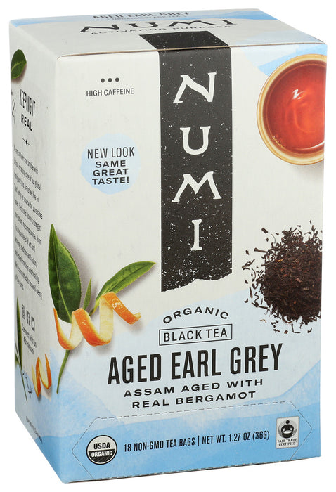 Numi Organic Aged Earl Grey Bergamot Black Tea 18 Bag