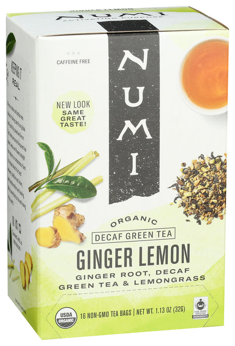 Numi Organic Decaf Lemon Green Tea 16 Bag