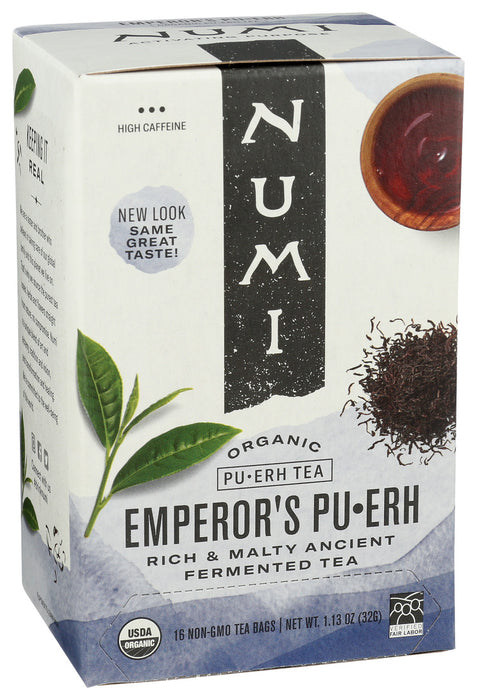 Numi  Organic Emperor Pu Erh Black Tea   16 Bag