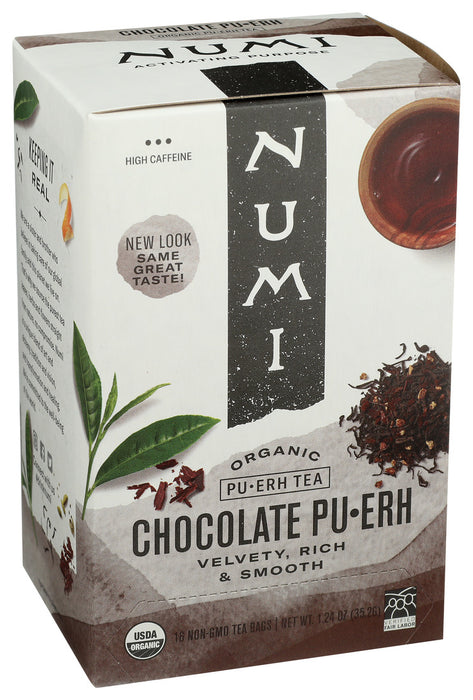 Numi  Organic Chocolate Pu Erh Black Tea   16 Bag