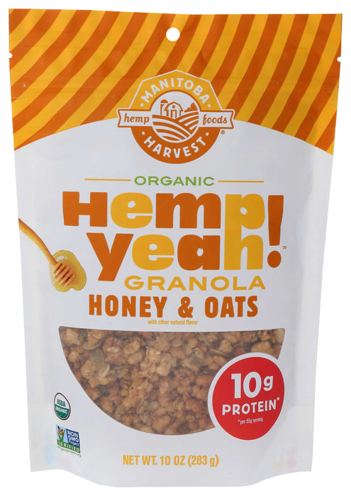 Manitoba Harvest  Organic Hemp Yeah! Honey & Oats Granola   10 Oz