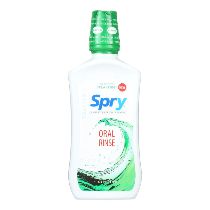 Spry  Oral Rinse Spearmint  1 Each  16 Oz