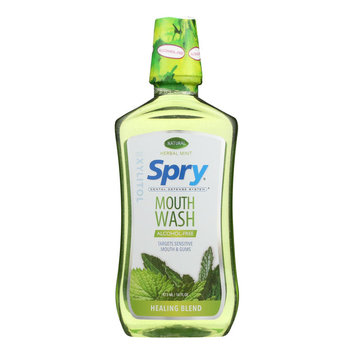 Spry  Mouth Wash Herbal Mint Af  1 Each  16 Oz