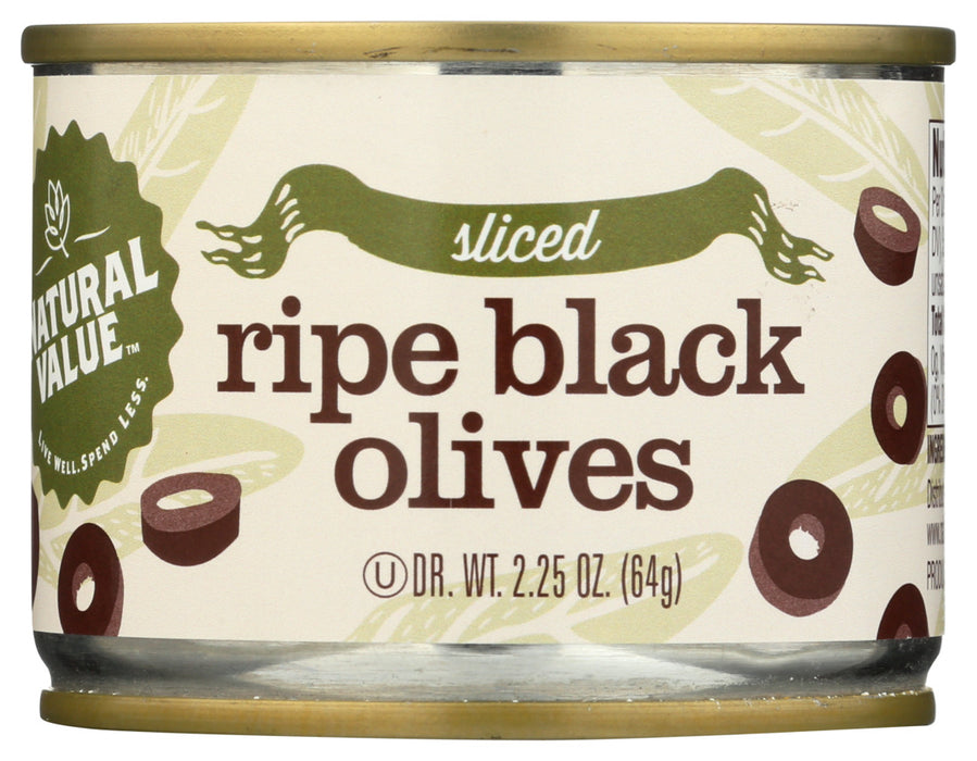 Natural Value RIPE SLICED BLACK OLIVES 2.25 oz