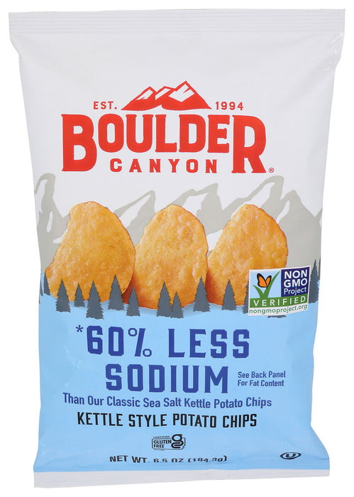 Boulder Canyon  Kettle Cooked Potato Chips 60% Lower Sodium  6.5 Oz