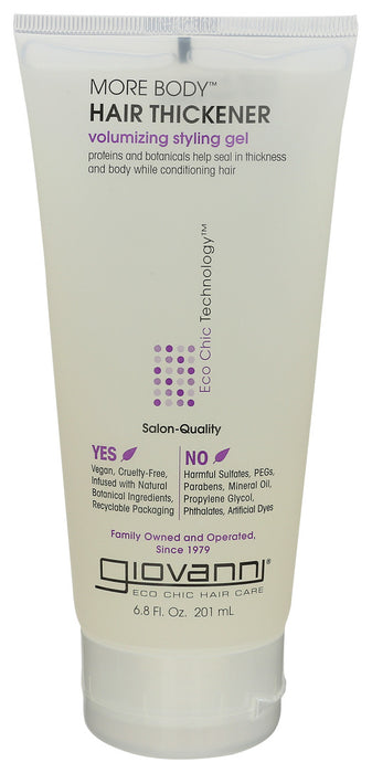 Giovanni More Body Hair Thickener Volumizing Styling Gel 6.8 Oz