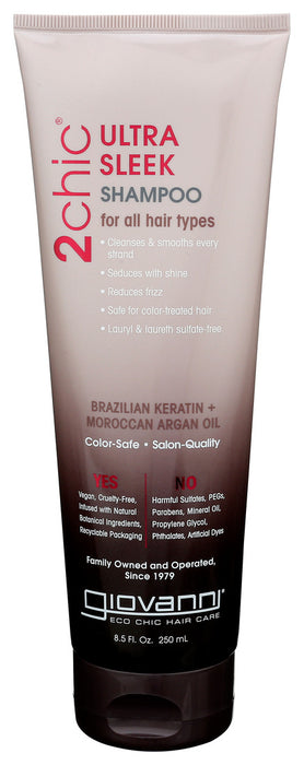 Giovanni  2Chic Ultra Sleek Shampoo With Brazilian Keratin And Argan Oil  1 Each  8.5 Oz