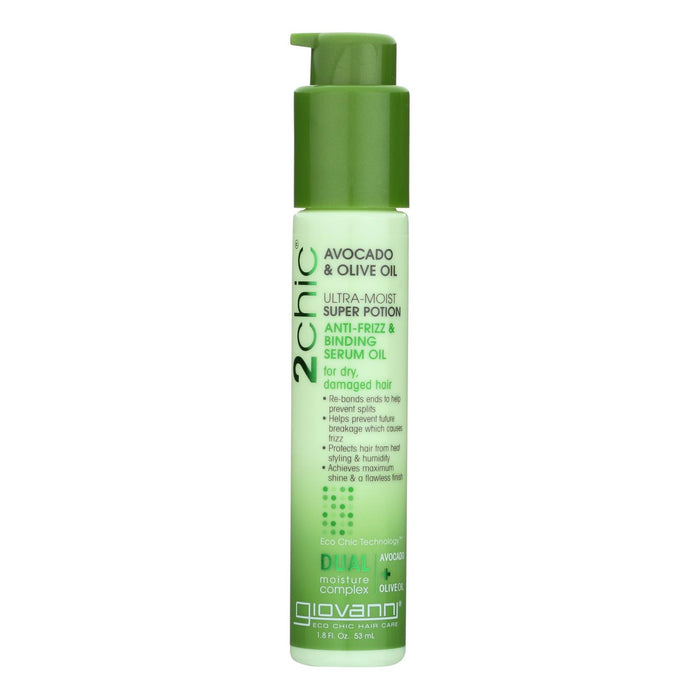 Giovanni  2Chic Avocado And Olive Oil Ultra Moist Anti-Frizz & Binding Serum Oil  1 Each  2.75 Oz