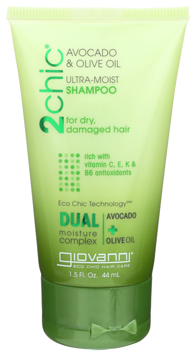 Giovanni  Shampoo 2Chic Ultra Moist Shampoo With Avocado And Olive Oil  1.5 Oz