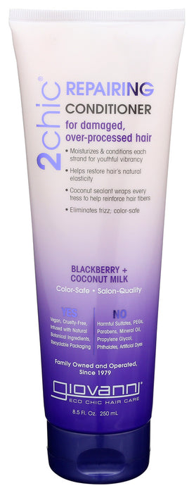 Giovanni  Conditioner 2Chic Ultra Repair Blackberry And Coconut Milk  1 Each  8.5 Oz