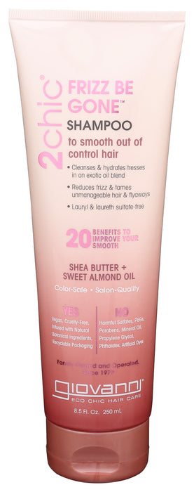 Giovanni  2Chic Frizz Be Gone Shampoo Shea Butter Almond  1 Each  8.5 Oz