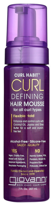 Giovanni  Curl Habit Curl Defining Hair Mousse  1 Each  7 Oz