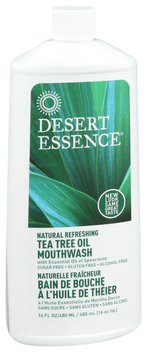 Desert Essence  Natural Refreshing Tea Tree Oil Mouthwash  1 Each  16 Fl Oz.