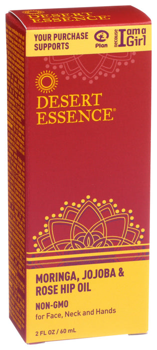 Desert Essence  Moringa Jojoba And Rose Hip Oil  1 Each  2 Oz