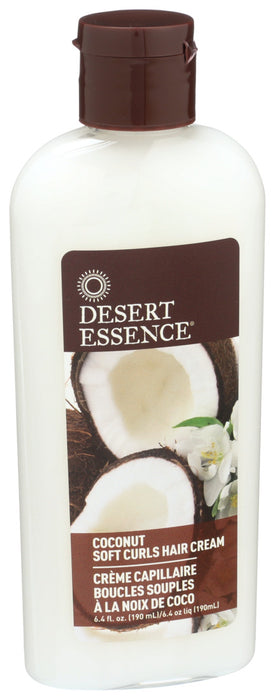 Desert Essence  Soft Curls Hair Cream Coconut  1 Each  6.4 Oz