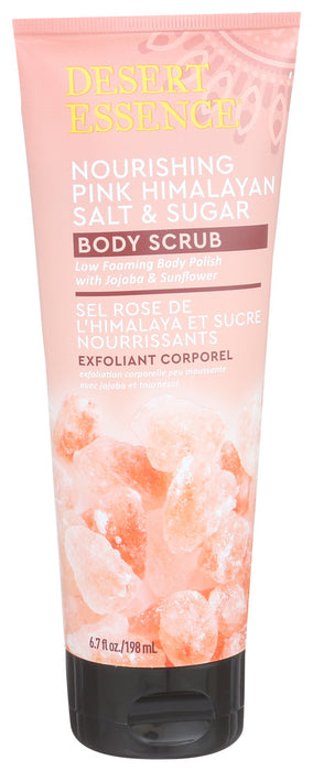 Desert Essence Body Scrub Nourishing Pink Himalayan Salt & Sugar 6.7 Fl