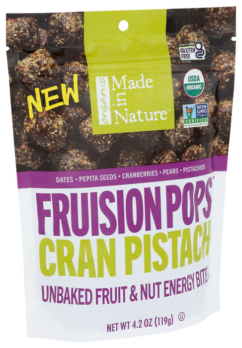 Made In Nature  Figgy Pops Cranberry Pistachio   4.2 Oz