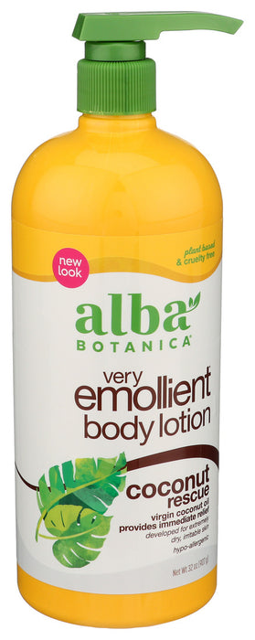 Alba Botanica Very Emollient Coconut Rescue Body Lotion Pump 1 Each 32 Oz