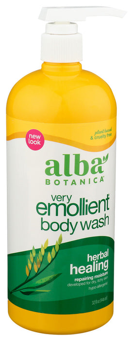 Alba Botanica Very Emollient Herbal Healing Body Wash Pump 1 Each 32 Oz