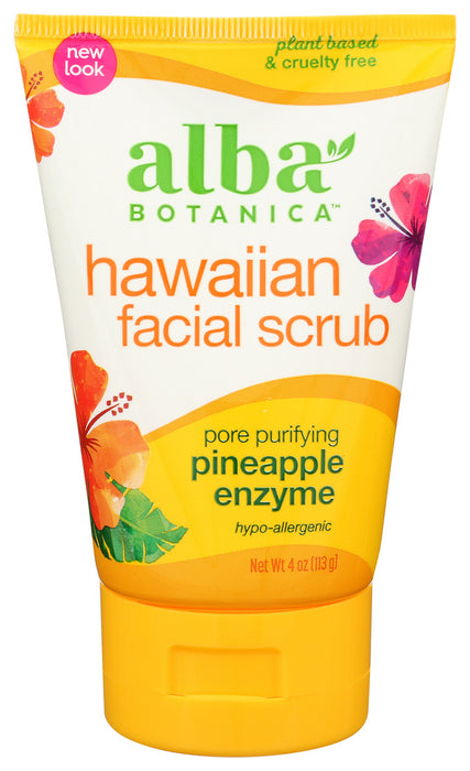 Alba Botanica Pore Purifying Pineapple Enzyme Facial Scrub 1 Each 4 Oz