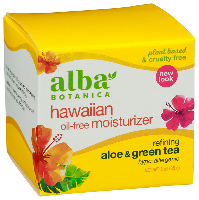 Alba Botanica  Moisturizer Oil Free Hawaiian Aloe & Green Tea  3 Oz