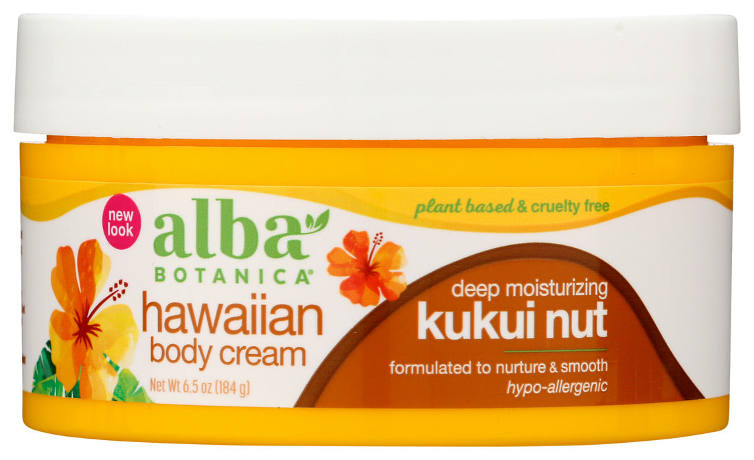 Alba Botanica  Hawaiian Body Cream Kukui Nut  1 Each  6.5 Oz