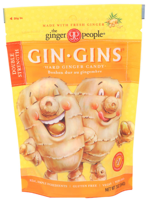 The Ginger People Gin Gins Double Strength Hard Ginger Candy 3 oz