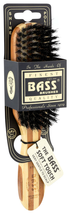 Bass Brushes  Semi Oval Wild Boar Soft Brush  1 Each  1 Ct