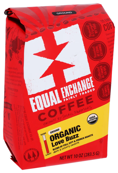 Equal Exchange  Organic Ground Coffee Love Buzz   10 oz