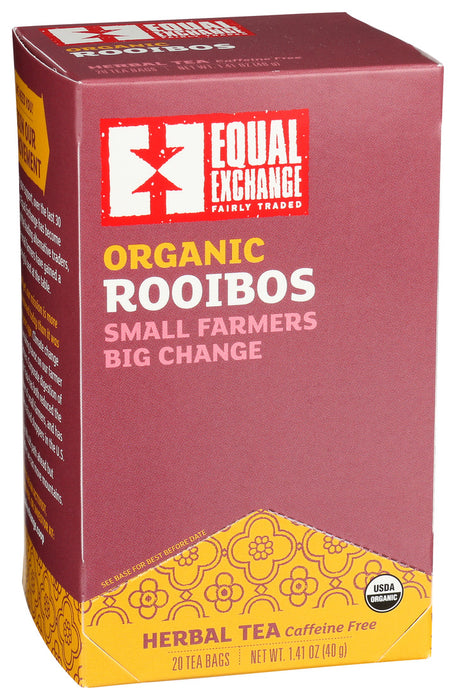 Equal Exchange Organic Rooibos Herbal Tea Bags 20 Ct