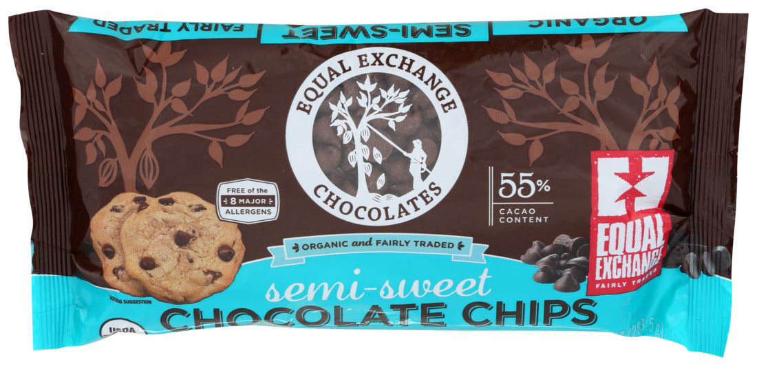 Equal Exchange  Organic Chocolate Chips Semi Sweet   10 Oz